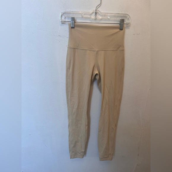 Lululemon Align High Rise Pant 25" Beige Size 4 Athletic - Picture 6 of 7